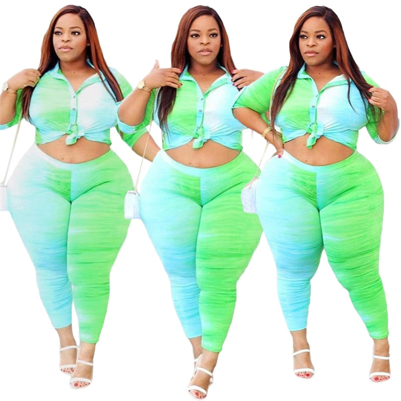 Two Piece Outfits for Women Top and Pants Sets Streetwear Plus Size Tracksuit Leggings Sweatsuit .